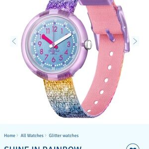 Shine in Rainbow Kids Glitter Watch
